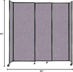 Versare Straightwall Sliding Portable Wall Partition | Freestanding Office - Image 7