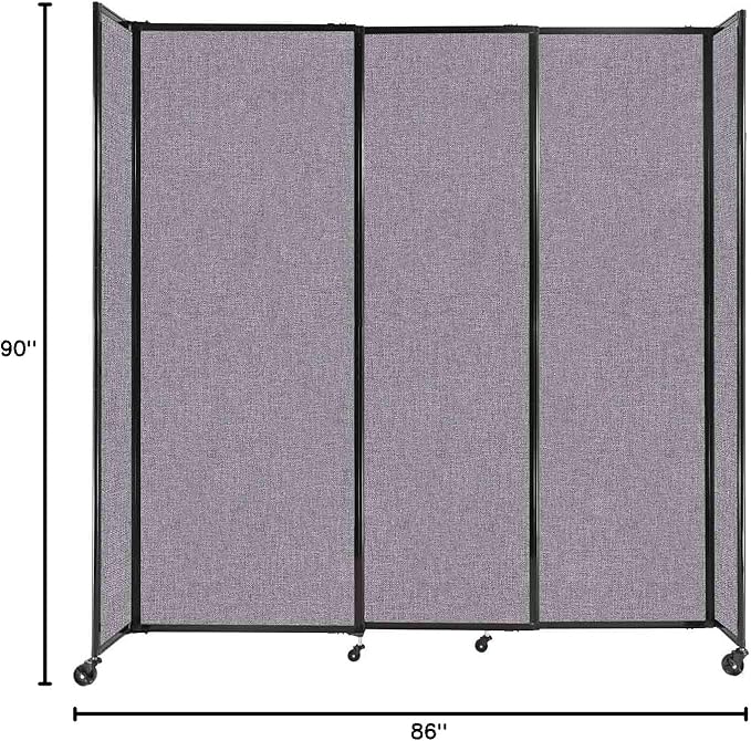 Versare Straightwall Sliding Portable Wall Partition | Freestanding Office - Image 7