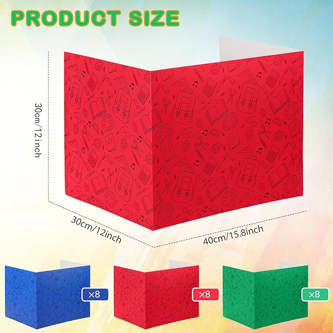 Crtiin 24 Pcs Privacy Folders for Students Desk Dividers Standard School - Image 2