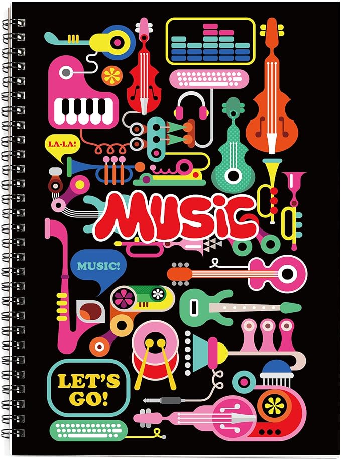 MAXCURY Blank Sheet Music Composition Manuscript Staff Paper Art Music Notebook by MAXCURY