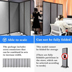 Upgrade Version Room Partition and Divider, Freestanding Rolling Dividers - Image 3