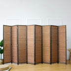 Furnnylane 8 Panel Bamboo Room Divider and Folding Panel Screen, Bamboo Panel - Image 4