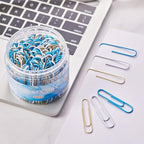 NEEWAY 200pcs Large Blue Paper Clips, 2 Inch Jumbo Paper Clip, Ceative Colored - Image 6