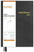 SUNEE 2026 Daily Planner A5 Hardcover – Hourly Schedule Organizer by SUNEE