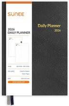 SUNEE 2026 Daily Planner A5 Hardcover – Hourly Schedule Organizer by SUNEE
