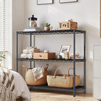 3- Shelf Metal Shelving Unit 35.6Wx14Dx36H, Adjustable Storage Shelves Heavy - Image 6
