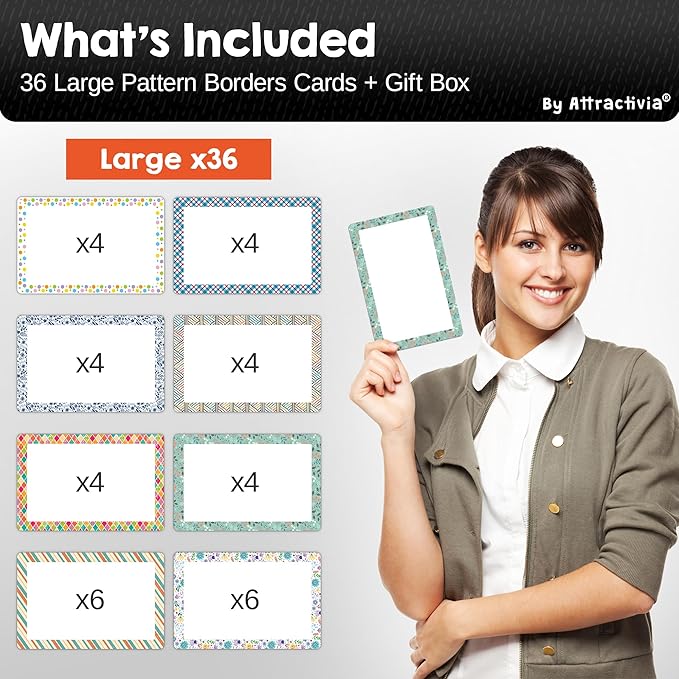 Attractivia Dry Erase Magnetic Labels 5.6 x 3.7 in, Pattern Borders, Large Dry - Image 7