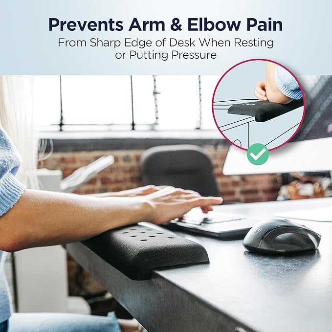 EdgeRest PostureUp L-Shaped Desk Long Wrist Rest Elbow, Forearm & Wrist Comfort - Image 6