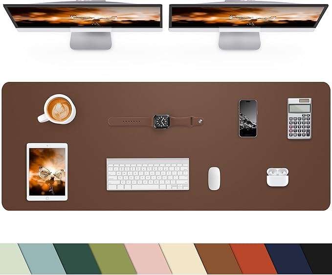 Non-Slip Desk mat, PULeather Desk Pad Protector, Office Desk Mat, Large Mouse by cebowa