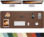 Non-Slip Desk mat, PULeather Desk Pad Protector, Office Desk Mat, Large Mouse by cebowa