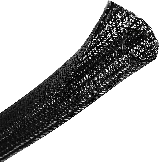 CrocSee 10ft - 1 inch Braided Cable Management Sleeve Cord Protector - by CrocSee
