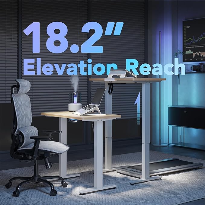HUANUO One-Piece AI-Powered Electric Standing Desk, Smart APP, Work - Image 9