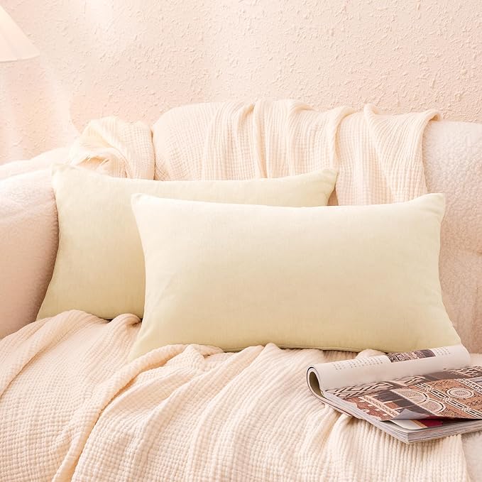 Amazon Basics Chenille Throw Pillow Covers, Home Decor Lumbar Cushion Cover by AmazonBasics