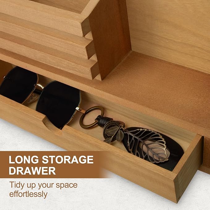 Lucundm Key Holder Wall Mount, Mail Holder - Image 3