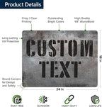 Custom Sign, Custom Street Sign, 11 Font Colors, 13 Font Styles, 4 Hole Options - Image 6