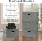 Graciadeco Medium 15" 21 Quart Collapsible Stackable Storage Bins - Image 5