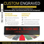 Engraved Name Plates for Door Sign Personalized Black Plastic Plaque - Image 3