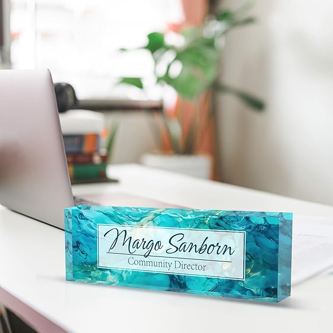 Personalized Name Plate for Desk, Custom Desk Name Plate, Acrylic Name Plate - Image 4