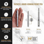 Scriveiner Silver Chrome Fountain Pen, Award Winning Luxury Pen, Heavy Pocket - Image 4