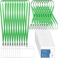100 Pcs Lanyards for ID Badges and 100 Pcs Clear Name Tag Holders Reusable by Lecpeting