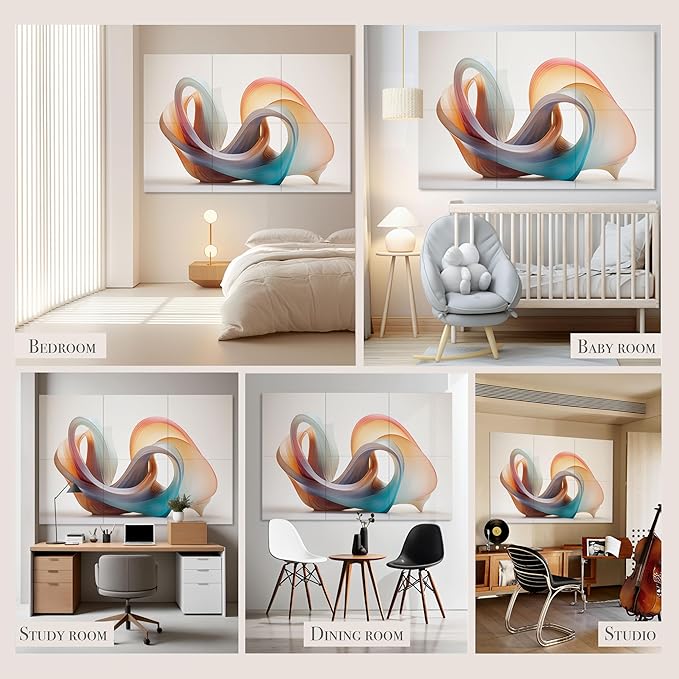 Soon Global Acoustical Wall Panels, 72 X 48 Inches Art Acoustic Panels - Image 5