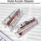 Gold Acrylic Stapler, Cute Office Stapler - Image 2