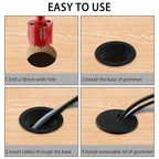 1.5 Inch Desk Grommet, 13 Pieces Wire Grommet, Desk Hole Cover - Image 4