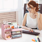hblife desk organizer with pen pencil holder for on a desk or shelf