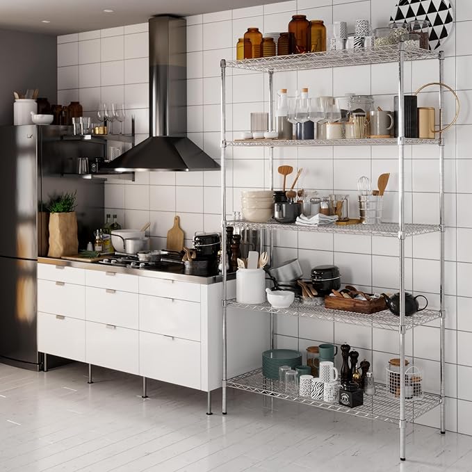 Regal Altair 21" Deep x 48" Wide x 86" Height Wire Shelving Kit | 5-Tier | NSF - Image 8