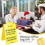 Smilelife Funny Office Cubicle Decor We're Having A Team Meeting Desk Sign Team - Image 7