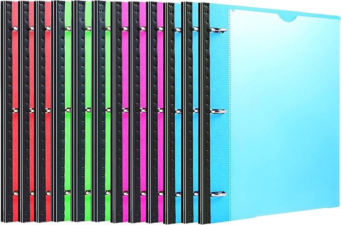 MAKHISTORY Telescoping 3 Ring Binder-12PCS, Flexible Binder by MAKHISTORY