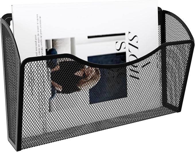 EasyPAG Single Pocket Wall File Organizer, Mesh Hanging File Folder Organizer - Image 2
