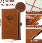 Qeeenar 24 Pack Leather Notebook Journals Bulk 5.7" x 8.3" Harder Cover A5 - Image 2