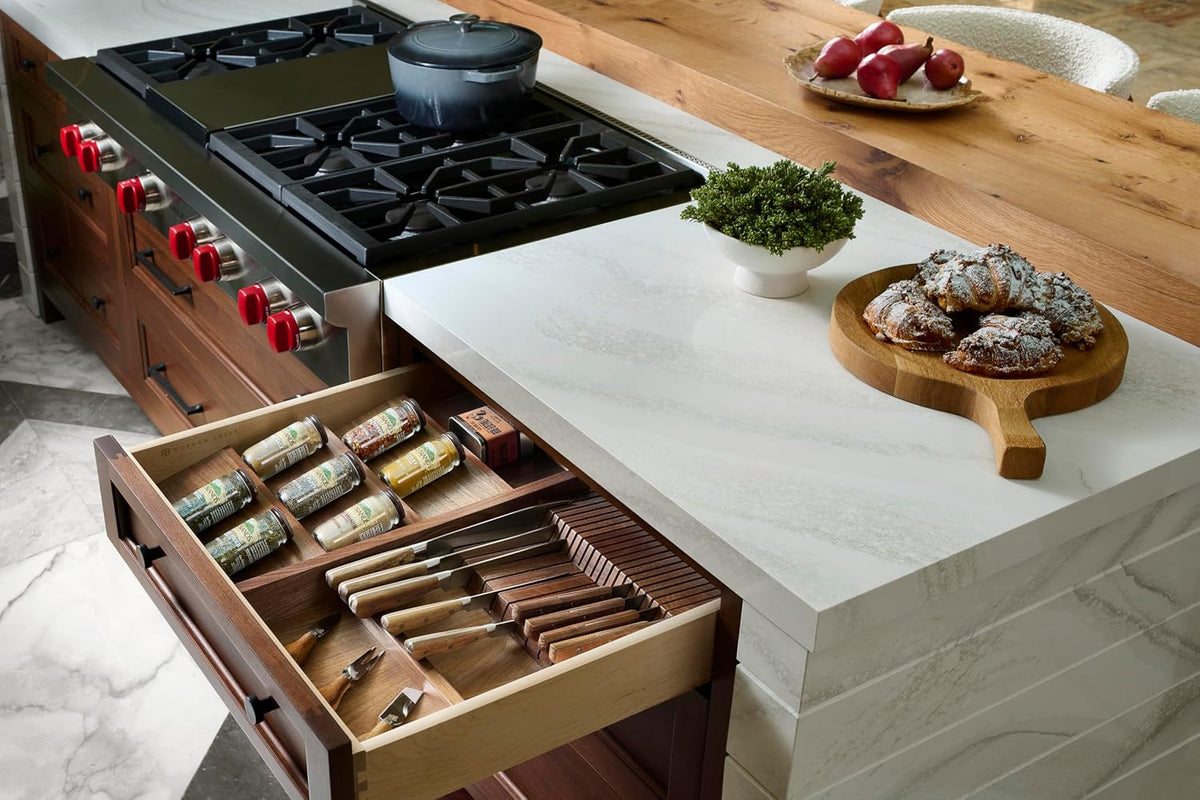 Rev-A-Shelf Trim-to-Custom-Fit Knife Block Drawer Insert Divider Organizer