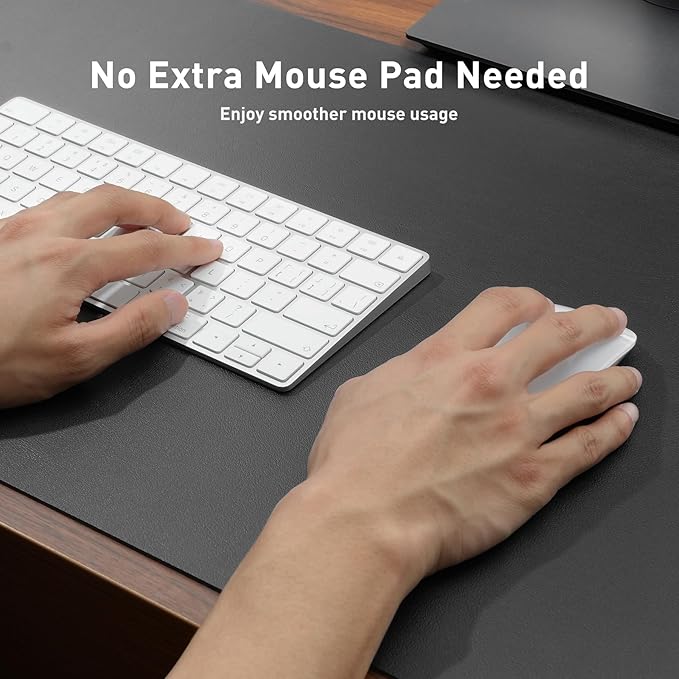 Aothia Leather Desk Pad Protector, Mouse Pad, Office Desk Mat, Non-Slip PU - Image 4