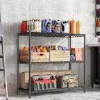 3- Shelf Metal Shelving Unit 35.6Wx14Dx36H, Adjustable Storage Shelves Heavy - Image 9