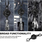 LATTHANT Badge Holder Retractable Clip, Heavy Duty Retractable Keychain - Image 2