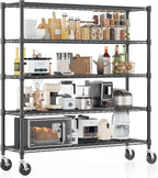 Homdox 5 Tier Heavy Duty Metal Wire Shelving by HOMDOX