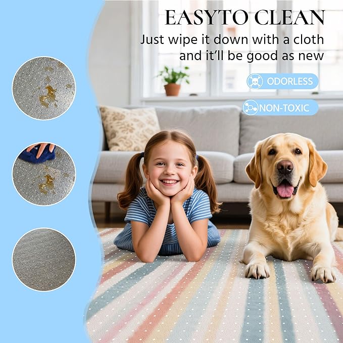 Office Chair Mat for Low Pile Carpet, Studded Carpet Floors Protector Mat for - Image 6
