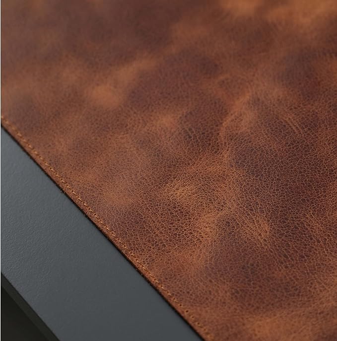 TORONATA Jersey Genuine Calfskin Leather Desk Pad, Office Desk Mat - Image 3