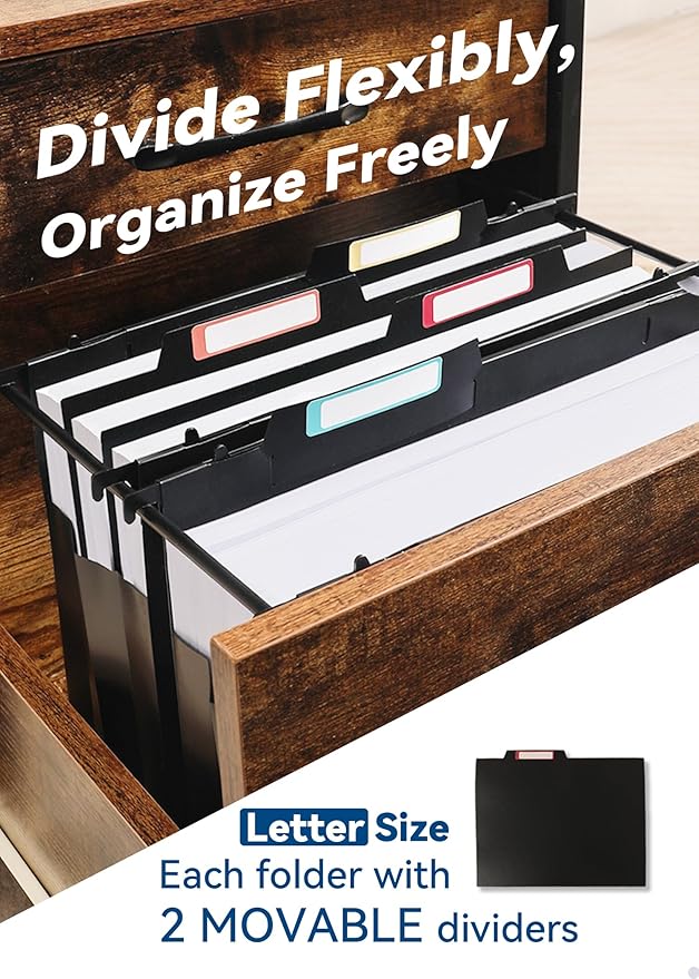 SortRax Plastic High Capacity Hanging File Folders, Letter Size, Heavy Duty - Image 3