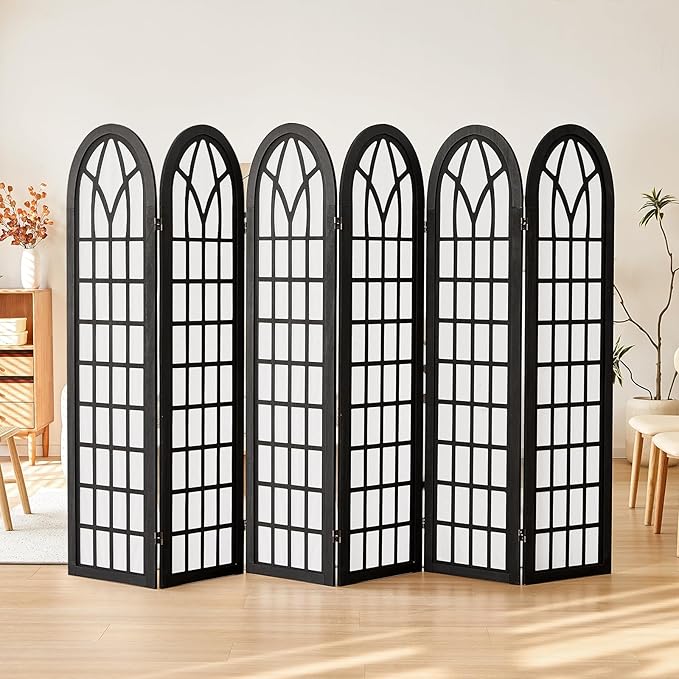 Aletheiawu Room Divider and Folding Privacy Screen, 6 Panel Japanese Shoji by Aletheiawu