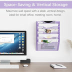 EasyPAG 5 Pocket Mesh Wall File Organizer, Hanging Paper Folder Holder - Image 2