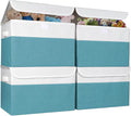 Bagnizer Large 22 Quart Linen Fabric Foldable Storage Bin Cube Organizer Basket by Bagnizer