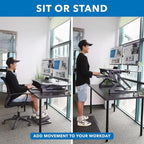 Mount-It! Standing Desk Converter Height Adjustable 47" Extra Large Wide Stand - Image 7