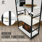 CAPHAUS 2 Tier Small Bookshelf, 24 Inch Width Free Standing Shelf, Bookcase - Image 6
