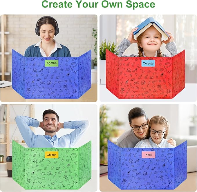 Ubenic 24-Pack Desk Dividers for Students, Space Cardboard Privacy Boards for - Image 6