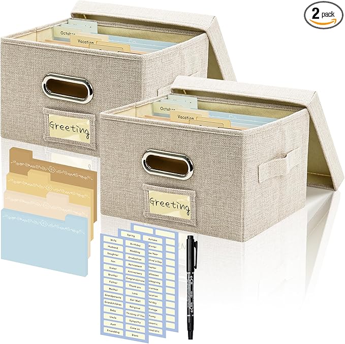 Remowith Greeting Card Organizer and Storage Box by Remowith