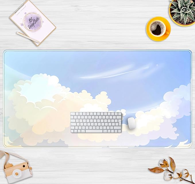 Blue Cloud XXL Large Extended Gaming Mouse Pad Computer Mat Aesthetics Mousepad - Image 2