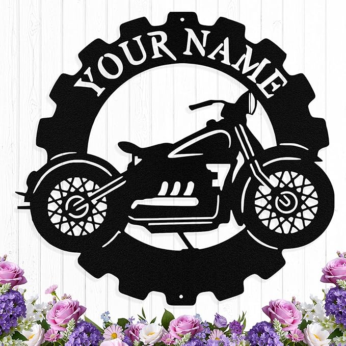 Custom Dirt Bike Metal Signs Personalized Motorcycle Name Sign Custom Garage by HengMeiZiK
